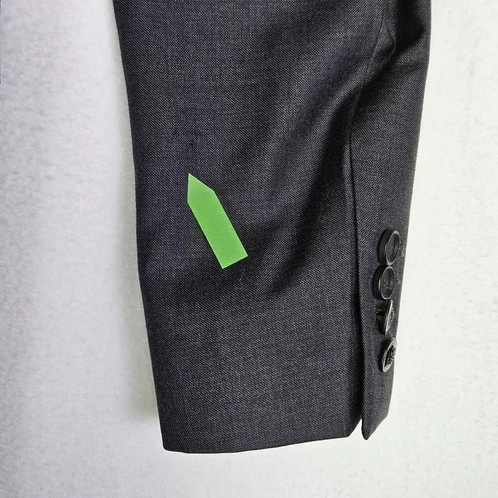 The Kooples Blazer Men US 40 EUR 50 Gray Peak Lapel Classic Fit Suit Jacket Wool